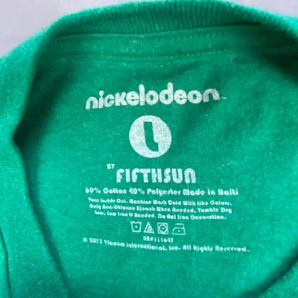 Nickelodeon Rugrats Reptar Graphic T-Shirt Green Men Size L Short Sleeve Tee